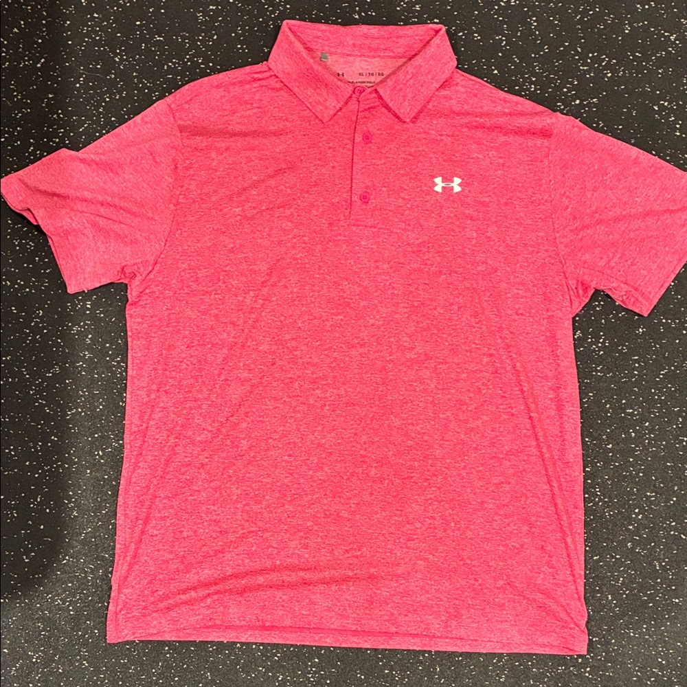 Under Armour Men's Vibrant Pink Polo